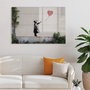 Wallity Cuadro Decorativo Banksy en Vidrio Templado 50 x 70 cm